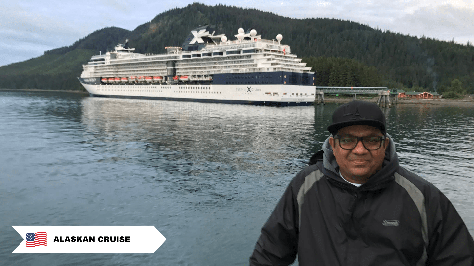 Abhishek Mishra at an Alaskan Cruise port