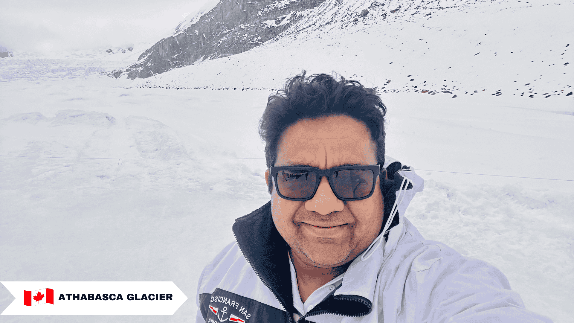 Abhishek at Athabasca Glacier, Canada